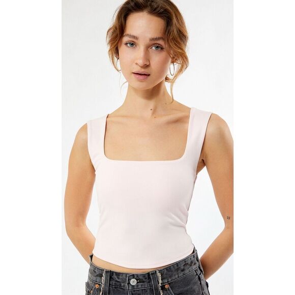 NWT Pac Sun Amaya Pink Connor Tank Top. Women’s Small  #crop - Picture 1 of 6